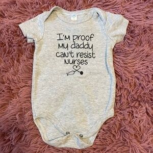 Daddy cant resist nurses baby onesie